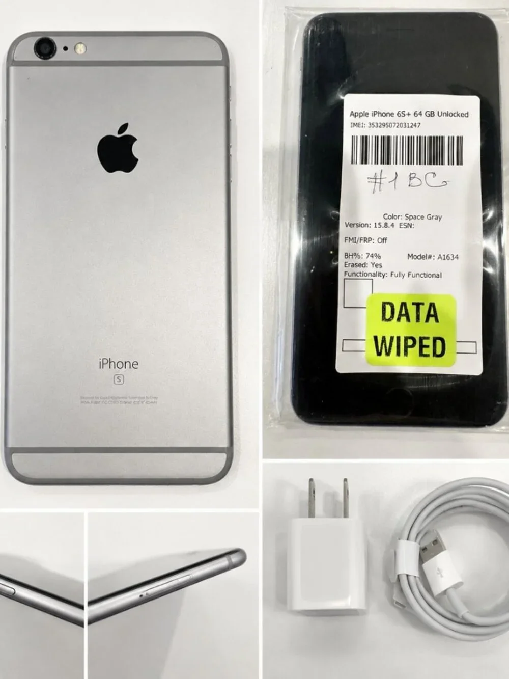Apple iPhone 6S Plus 64GB Unlocked Black (#1 BC)